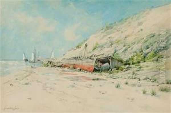 Along The Coast Oil Painting by William Louis Ii Sonntag