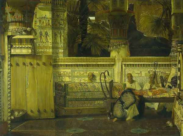 Thee Egyptian widow Oil Painting by Sir Lawrence Alma-Tadema