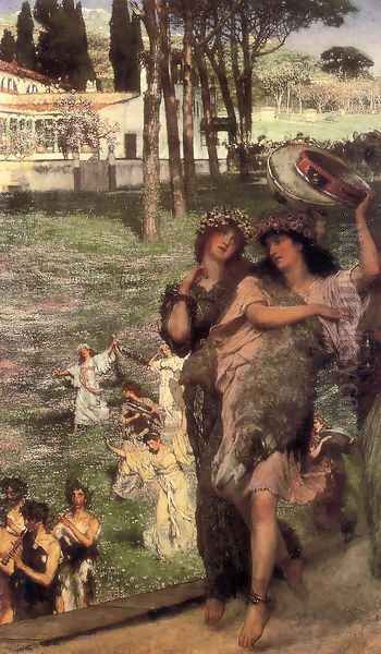 On the Road to the Temple of Ceres: A Spring Festival Oil Painting by Sir Lawrence Alma-Tadema