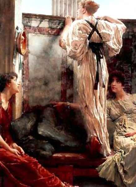 A Birth Chamber Oil Painting by Sir Lawrence Alma-Tadema