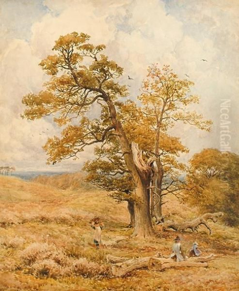 Gathering Sticks Oil Painting by Thomas James Soper