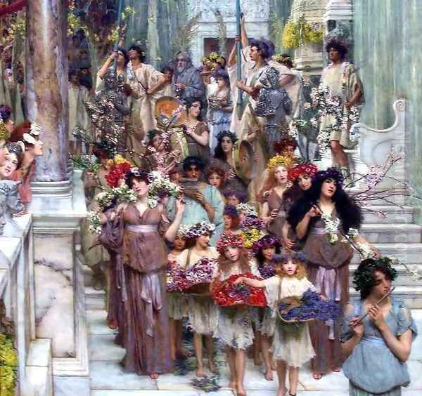 Spring detail Oil Painting by Sir Lawrence Alma-Tadema