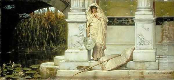 Roman Fisher Girl 1873 Oil Painting by Sir Lawrence Alma-Tadema