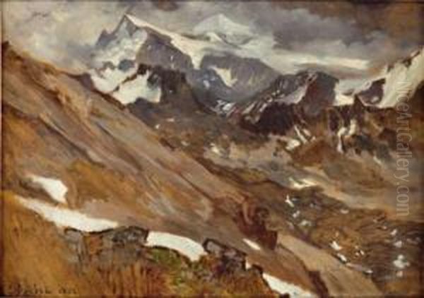 Paysage De Montagne Oil Painting by Eugene Etienne Sordet