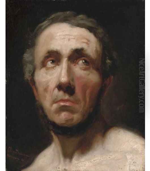 Portrait of a gentleman, bust-length Oil Painting by Sir Lawrence Alma-Tadema