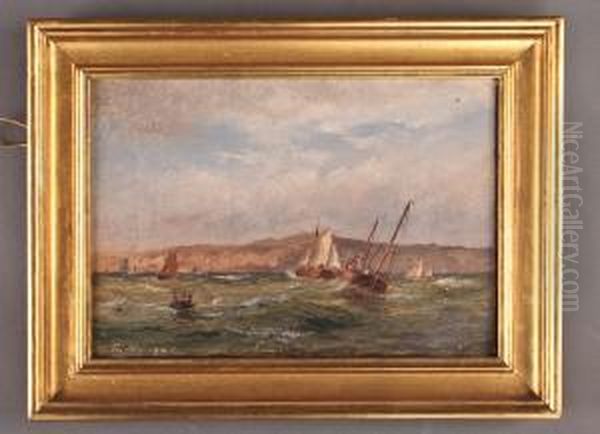 Marine Scene Oil Painting by C. F. Sorensen