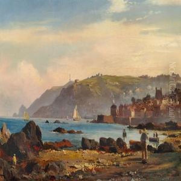 Paa en Guernsey Oil Painting by Carl Frederich Sorensen