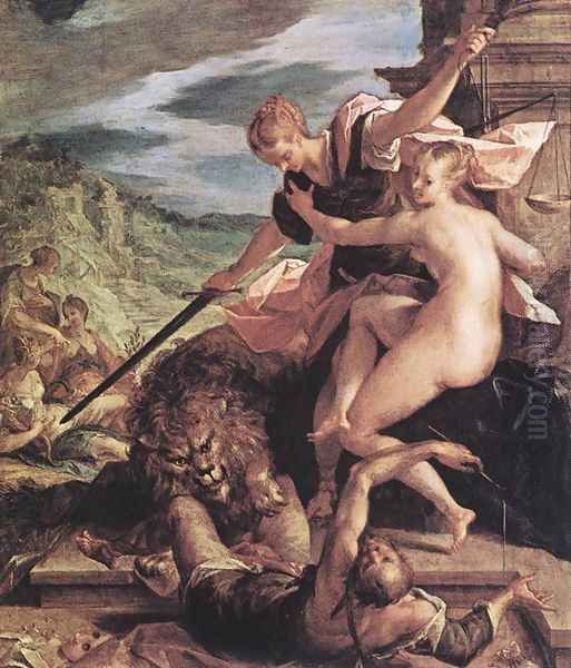 Allegory Oil Painting by Hans Von Aachen