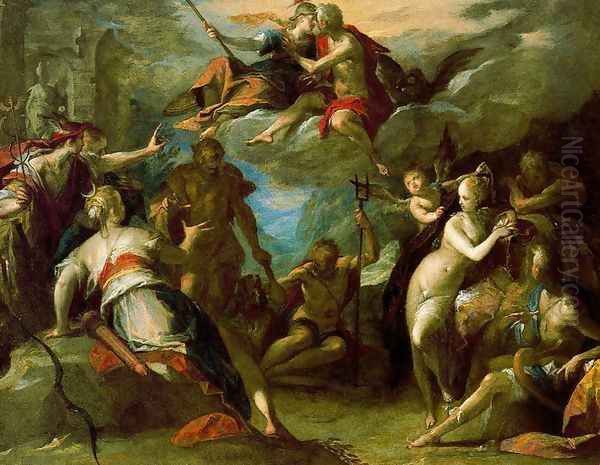 The Amazement of the Gods Oil Painting by Hans Von Aachen