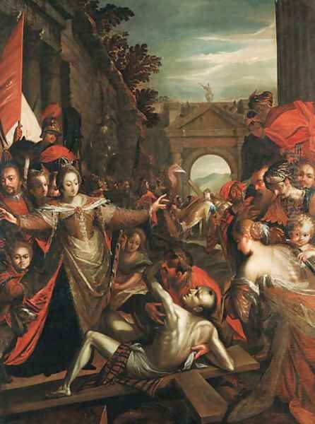 The Finding of the True Cross Oil Painting by Hans Von Aachen