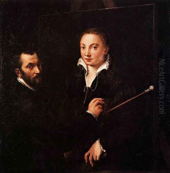 Bernardino Campi Painting Sofonisba Anguissola 1557 Oil Painting by Sofonisba Anguissola