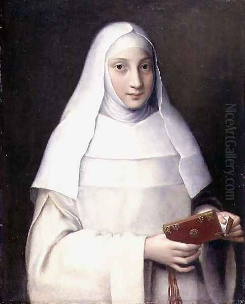 Portrait of the artist's sister in the garb of a nun Oil Painting by Sofonisba Anguissola