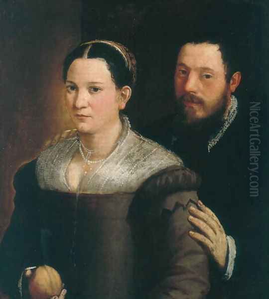 Double Portrait Oil Painting by Sofonisba Anguissola