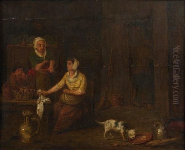 Interieur De Cuisine Oil Painting by Hendrick Maertensz. Sorch (see Sorgh)