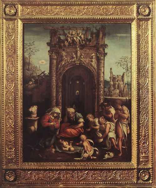 Adoration of the Shepherds 1515 Oil Painting by Amico Aspertini