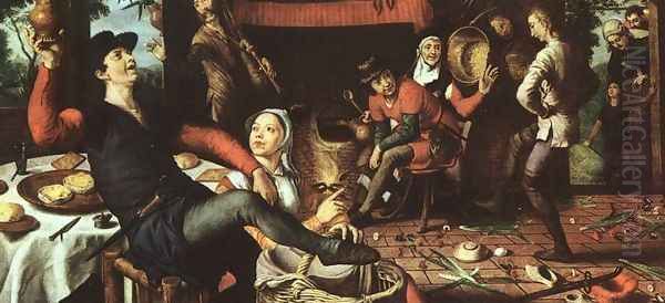 The Egg Dance 1557 Oil Painting by Pieter Aertsen