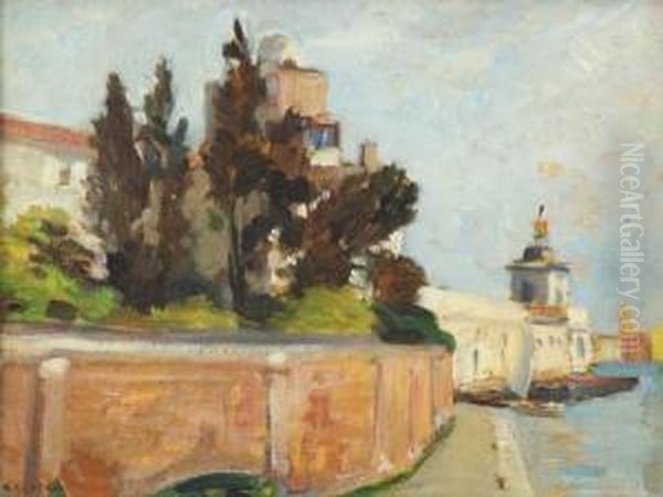 Scorcio Del Canale Oil Painting by Gian Luciano Sormani