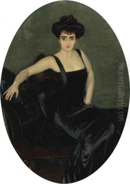 Esperanza Conill De Zanetti Oil Painting by Joaquin Sorolla Y Bastida