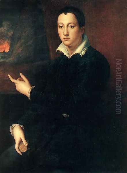 Portrait of a Young Man Oil Painting by Alessandro Allori