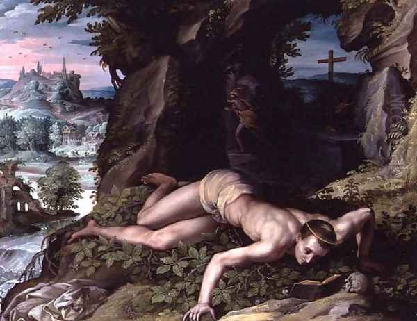 The Temptation of St. Benedict c.1587 Oil Painting by Alessandro Allori