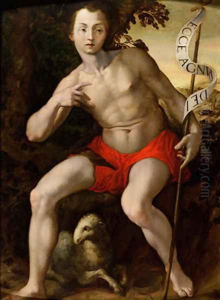 St. John the Baptist Oil Painting by Alessandro Allori