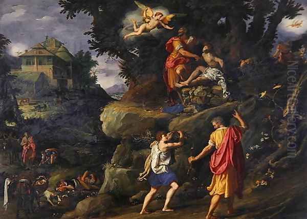 Sacrifice of Isaac 1601 Oil Painting by Alessandro Allori