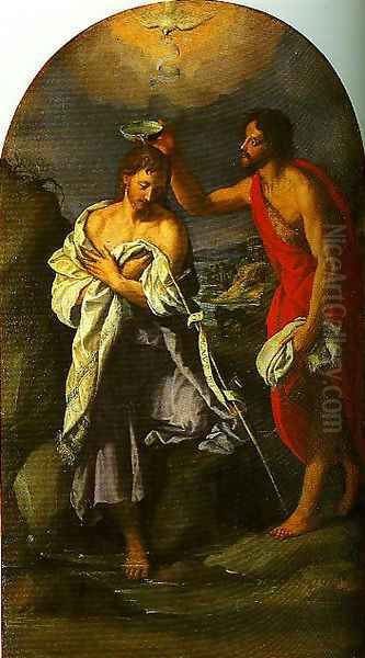 The Baptism of Christ Oil Painting by Alessandro Allori