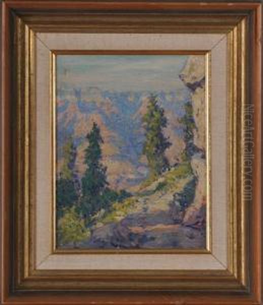 Bright Angel Trail In The Grand Canyon Oil Painting by George William Sotter