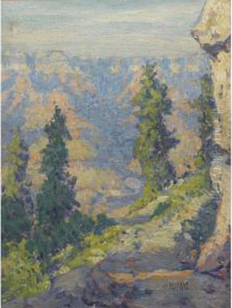 Bright Angel Trail, Grand Canyon Oil Painting by George William Sotter