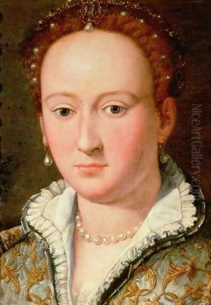 Portrait of Bianca Cappello 1580 Oil Painting by Alessandro Allori