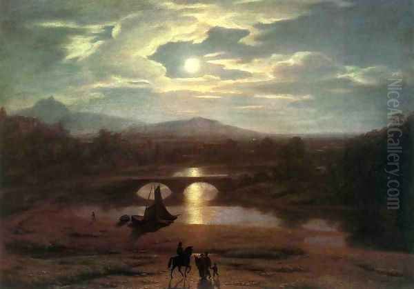 Moonlit Landscape, 1809 Oil Painting by Washington Allston