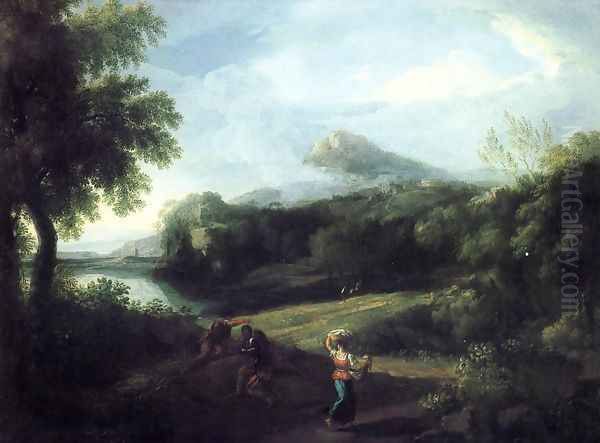 Romantic Landscape Oil Painting by Washington Allston