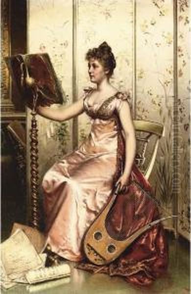 The Recital Oil Painting by Charles Joseph Frederick Soulacroix