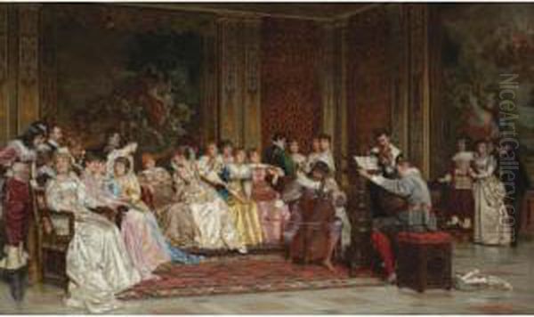 Concert Oil Painting by Charles Joseph Frederick Soulacroix