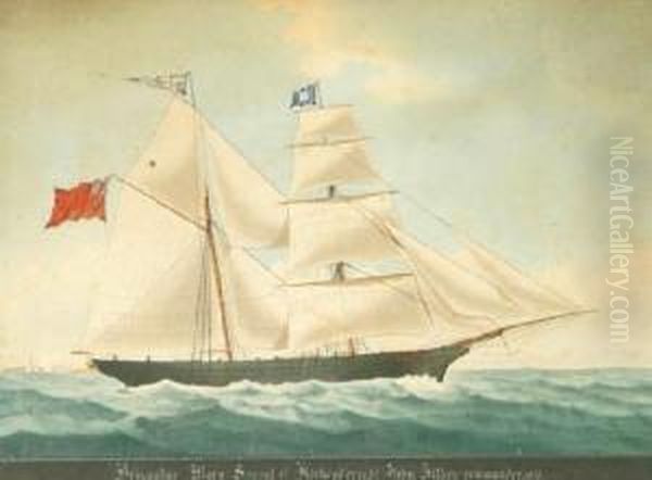 The Brigantine Mary Sproat Of Kirkenbright Oil Painting by Paul Soulies