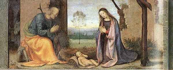 Birth Of Christ Oil Painting by Mariotto Albertinelli