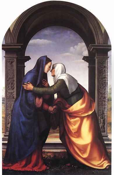 Visitation Oil Painting by Mariotto Albertinelli