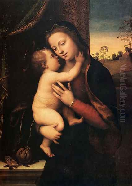 Madonna And Child Oil Painting by Mariotto Albertinelli