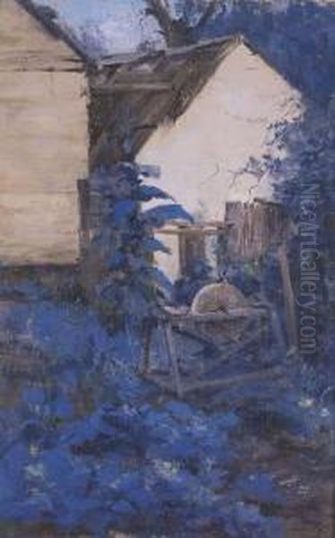 The Back Of The Barn Oil Painting by Clara Southern