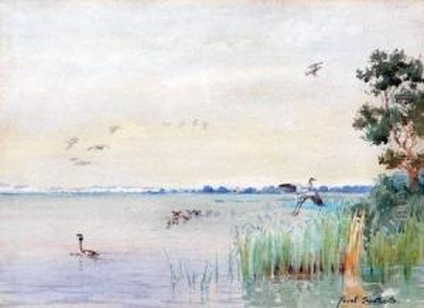 Horsey Mere, Norfolk Oil Painting by Frank Southgate