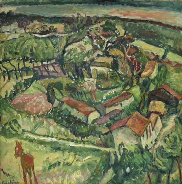 Paysage A L'ane Oil Painting by Chaim Soutine