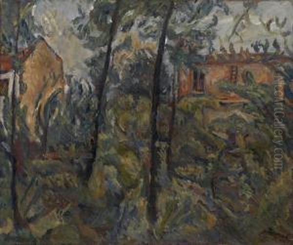 Landscape With Houses Oil Painting by Chaim Soutine