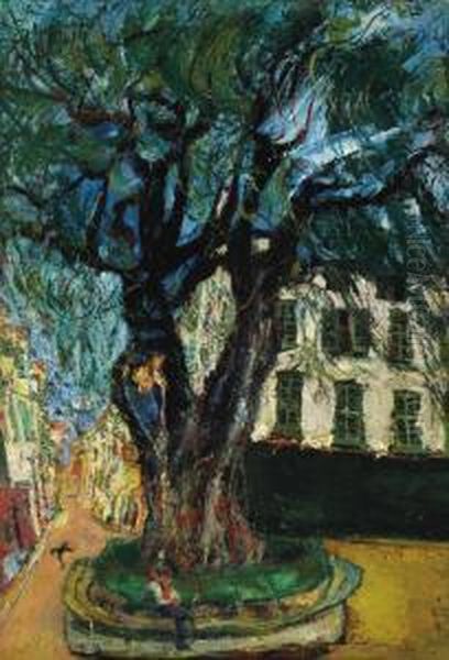 L'arbre De Vence Oil Painting by Chaim Soutine