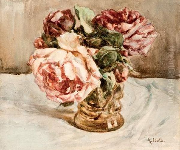 Florero Oil Painting by Alfredo Souto Cuero