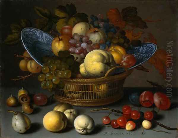 Basket of Fruits Oil Painting by Balthasar Van Der Ast