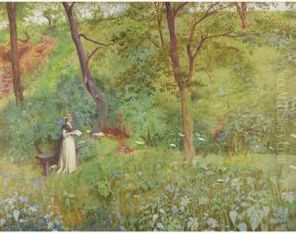 Summer Thoughts Oil Painting by John George Sowerby