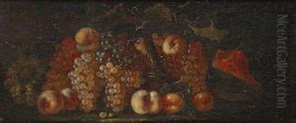 Panier De Fruits Avec Grappes De Raisins Oil Painting by Giovanni Paolo Castelli Spadino