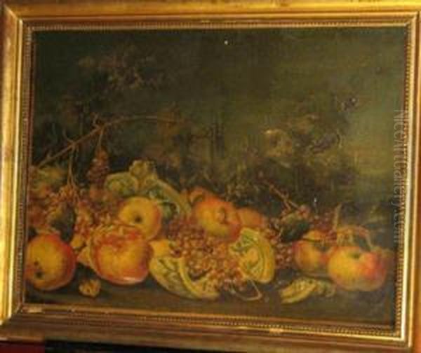 Fruits Still Life Oil Painting by Giovanni Paolo Castelli Spadino