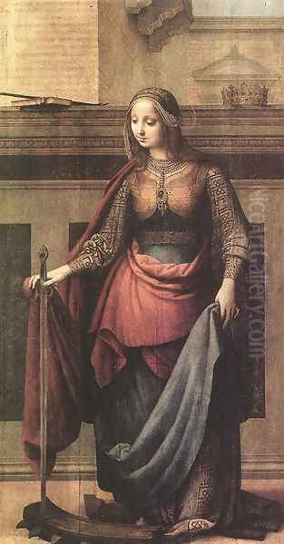 Scene From The Life Of St Catherine Of Alexandria Oil Painting by Giovanni And Pacio Da Firenze