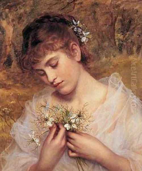 Love In a Mist Oil Painting by Sophie Gengembre Anderson